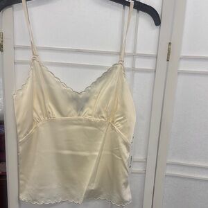 Aqua Cream Satin Camisole
